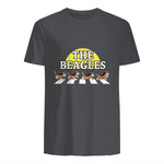 Drôle Les Beagles Beagle Dog Sitter Doggy Puppy Crosswalk in Charcoal - back view