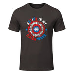 Autism is My Superpower Autism Awareness Autistic for Boys in Dark Chocolate - front view