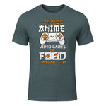 Cute Manga & Anime Merch for Anime Girls & Boys Unisex Anime Video Games Food Sushi Gaming Merch Otaku Gift Anime in Dark Heather - front view