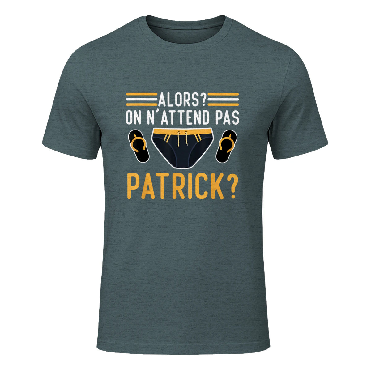 Alors on n'attend Pas Patrick in Dark Heather - front view
