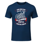 Biker-Opa wie normaler Opa Aber viel Cooler - Motorrad Shirt in Navy - front view