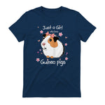 Just a Girl Who Loves Guinea Pigs - Cute Pets Lover Gift in Navy - back view