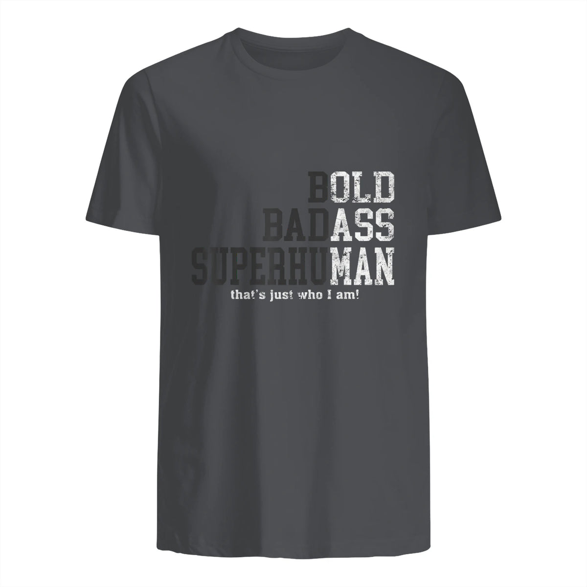 Funny Dad Husband Father's Day T-Shirt in Charcoal - back view