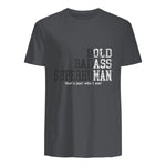 Funny Dad Husband Father's Day T-Shirt in Charcoal - back view