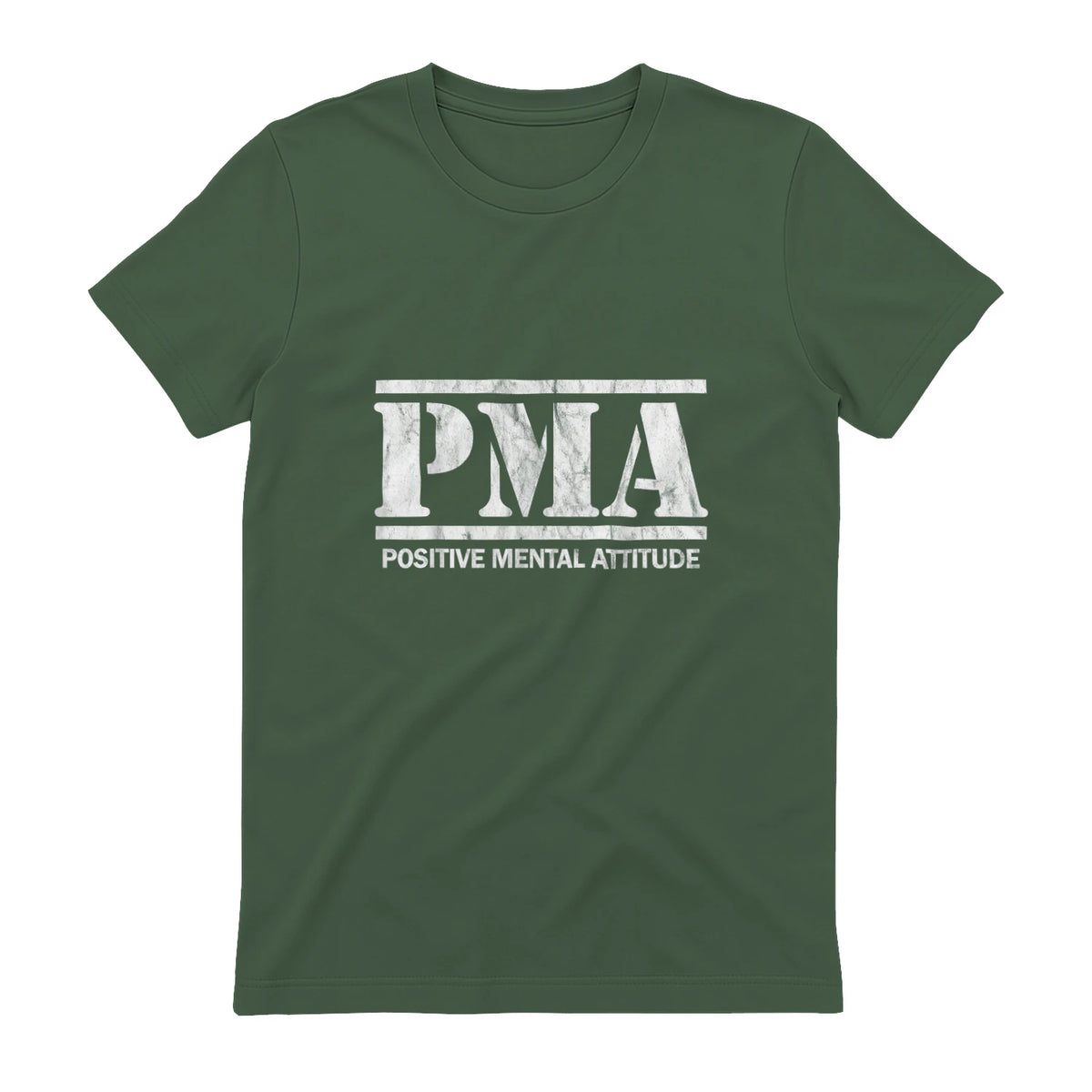 Attitude mentale positive. PMA in Military Green - back view
