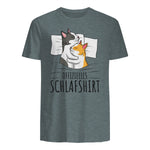 Offizielles Schlafshirt Katze Kater Katzen in Dark Heather - back view
