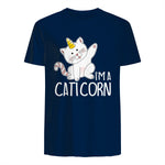 Chats Licorne I Chaton doux I Licorne I Chats in Navy - back view