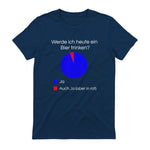 Lustiges Bier Shirt I Alkohol Trinken Party Fest Wein in Navy - back view