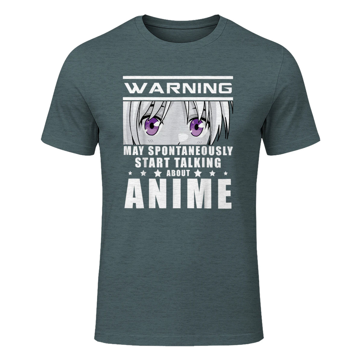 Warning May Spontaneously Start Talking About Anime in Dark Heather - front view