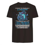 Five Signs I'm Probably a Dragon T-Shirt in Dark Chocolate - back view