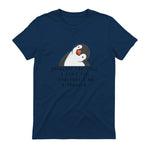 Funny Penguins T-shirt Woman Man Children Gift in Navy - back view