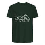 Un Deux Trois Cat, Cute & Funny Kittens, Gift For Cat Lovers T-Shirt in Forest Green - back view