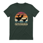 Papasaurus Dinosaurier Papa Tyrannosaurus Dino Doppelpack in Forest Green - back view