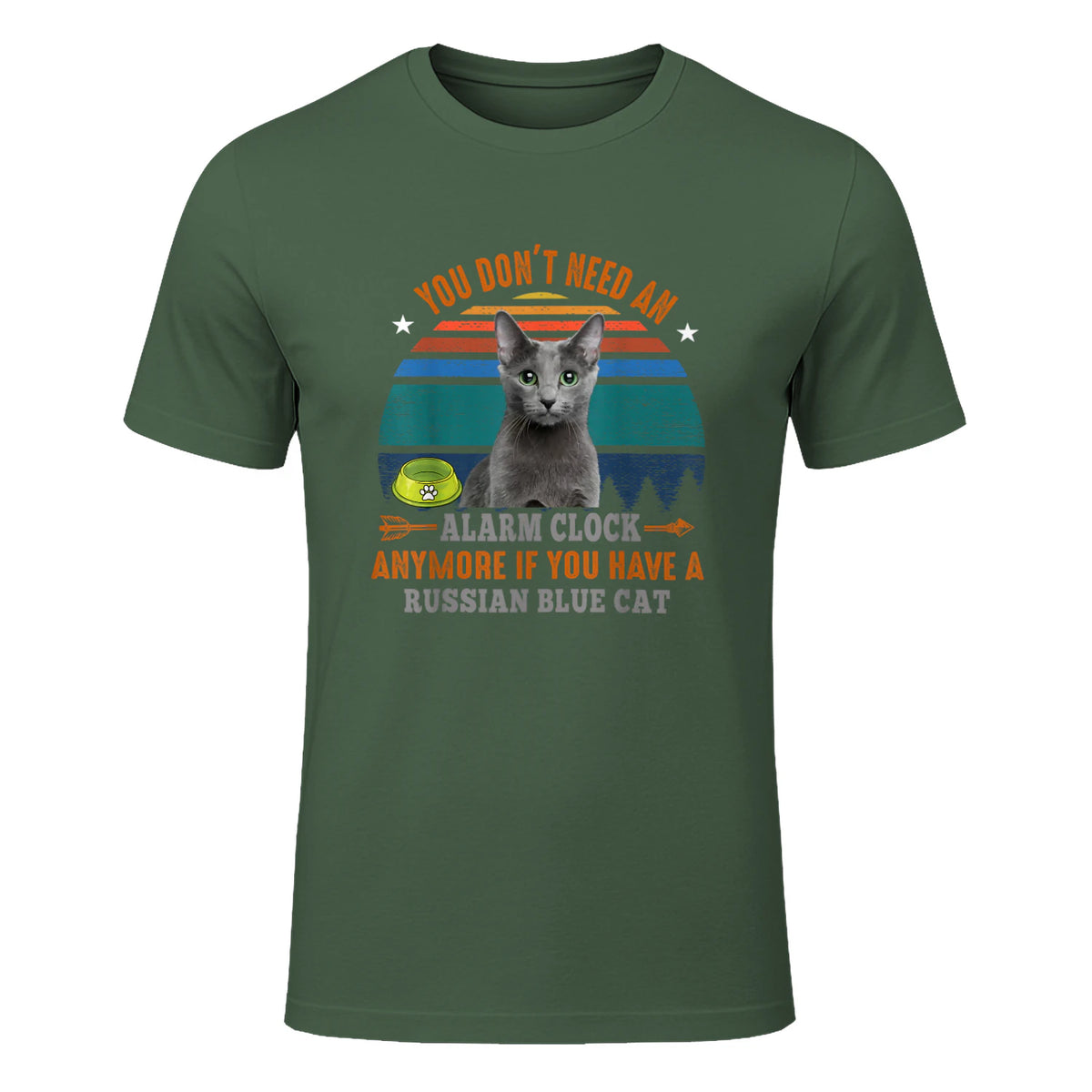 Chat – You Don't Need an Alarm Clock, Anymore, bleu russe in Military Green - front view