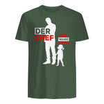 Vater Tochter Partnerlook Vatertag Papa Tochter in Military Green - back view