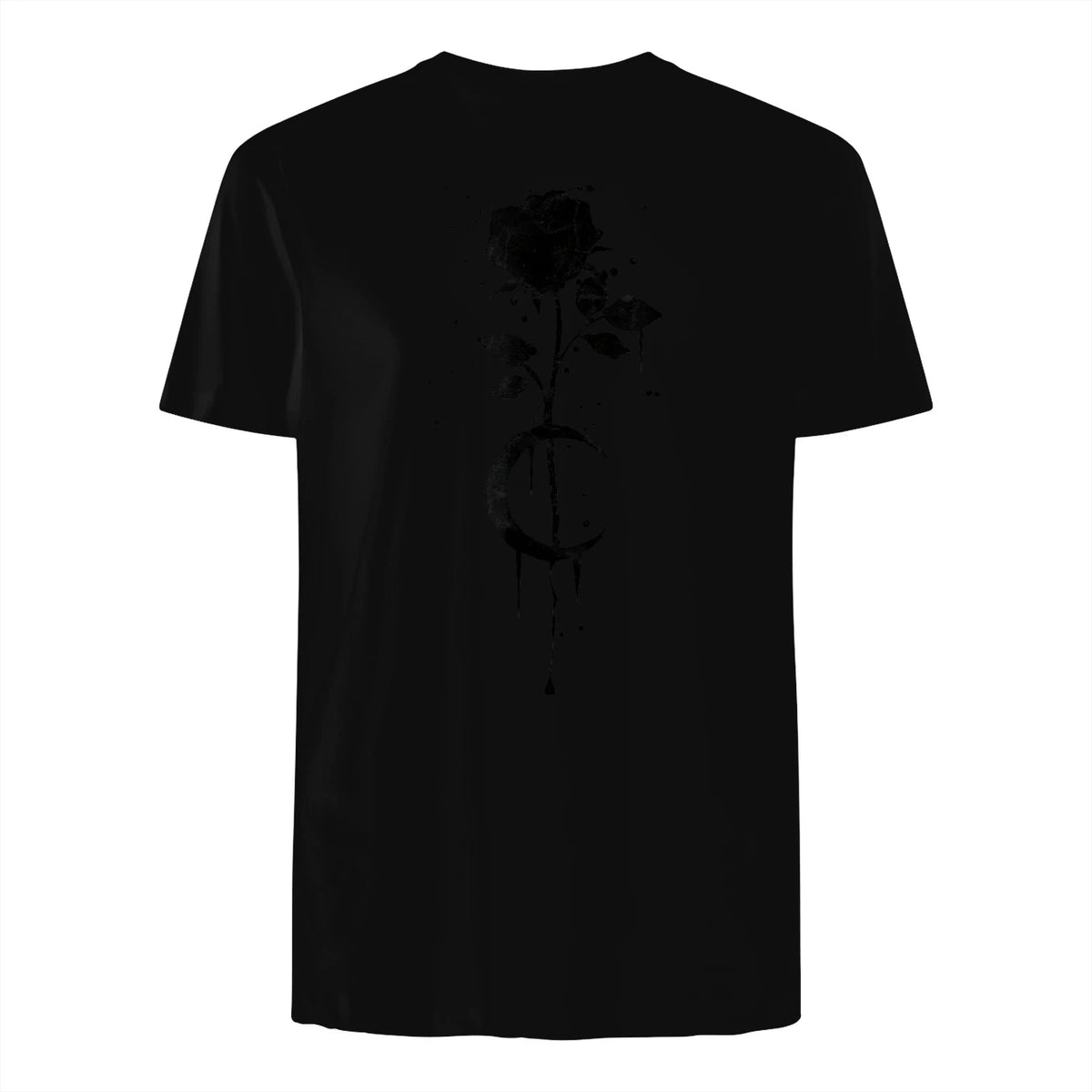 Occult Vintage Moon Rose Witchcraft Okkult Hexe Gothic in Black - back view