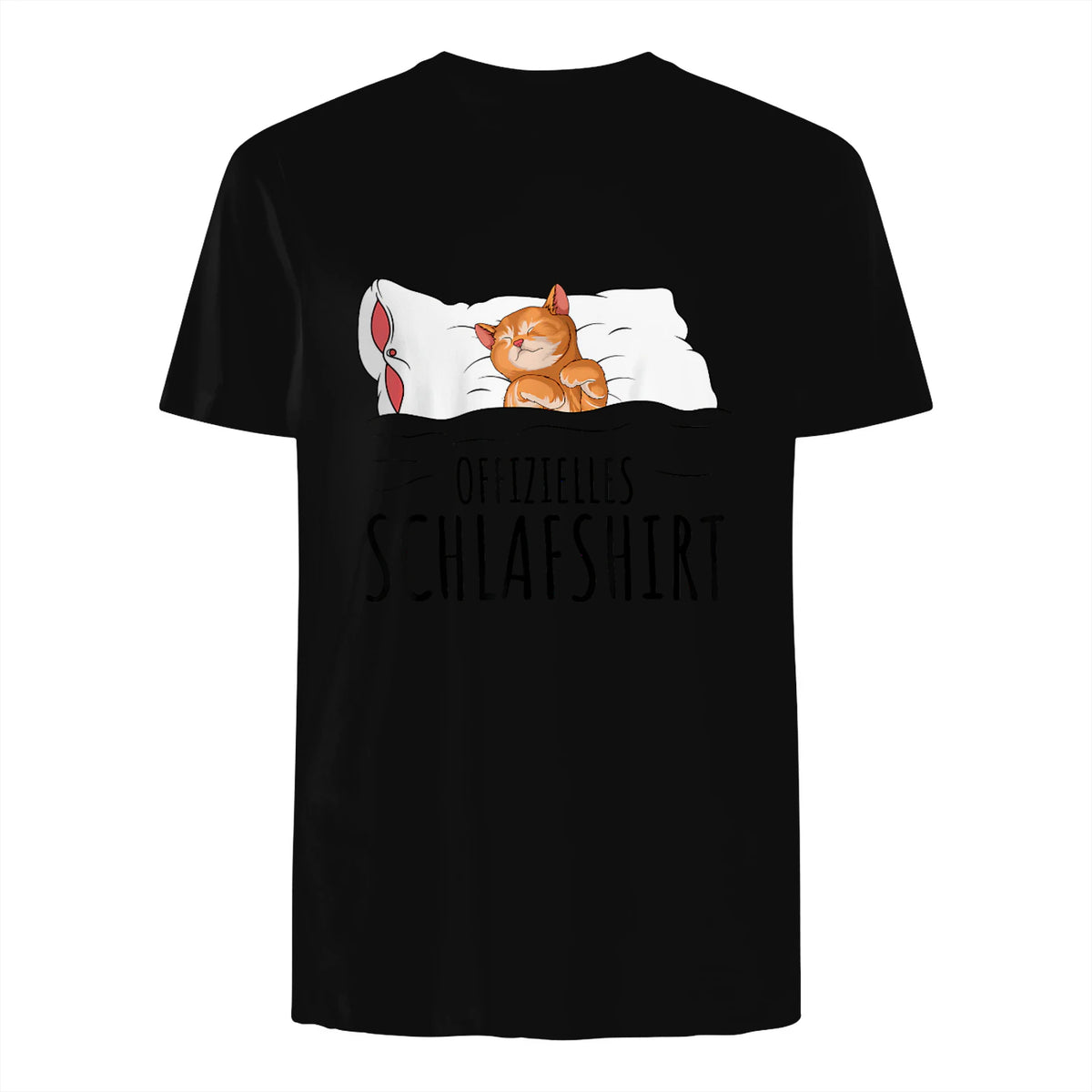 Süße Katzen & Haustier Geschenkideen Offizielles Schlafshirt Katze Schlafanzug Katzen in Black - back view