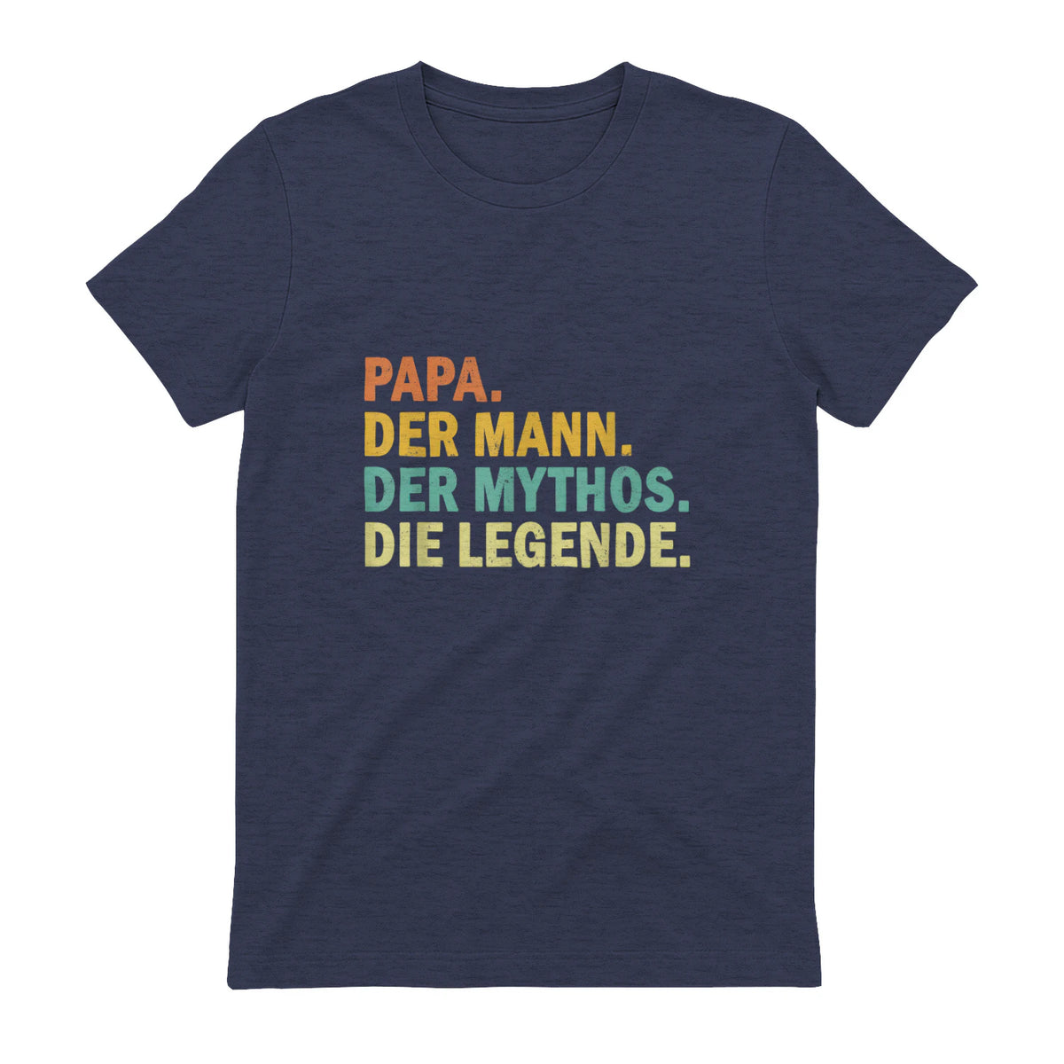 Geschenke für Väter Papa Der Mann Der Mythos Die Legende Classic Fit Novelty Short-sleeve Schwarz S Vate in Heather Navy - back view
