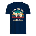 Best Cat Dad Ever - Meilleur chat papa jamais chat in Navy - back view