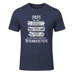 Wikinger Papa Vater Ragnar Thor Odin in Heather Navy - front view
