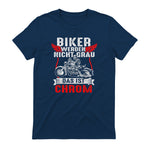 Biker Werden Nicht Grau Das Ist Chrom Motorradfahrer Biker in Navy - back view