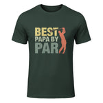 Funny Best Papa By Par Father's Day Golf Gift Grandpa in Forest Green - front view