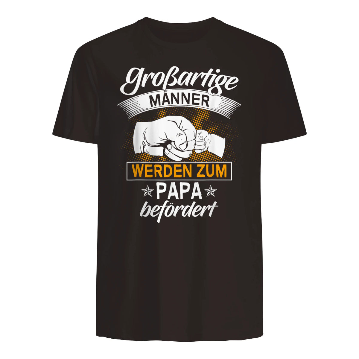 Vatertag Vaterschaft Geschenke Großartige Männer Werden Zum Papa Befördert Werdender Vater , Schwarz, S, V-Aussch in Dark Chocolate - back view