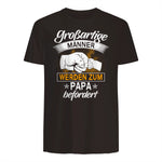 Vatertag Vaterschaft Geschenke Großartige Männer Werden Zum Papa Befördert Werdender Vater , Schwarz, S, V-Aussch in Dark Chocolate - back view
