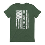 Step Dad Best Bonus Dad Ever For Stepdad American Flag in Military Green - back view