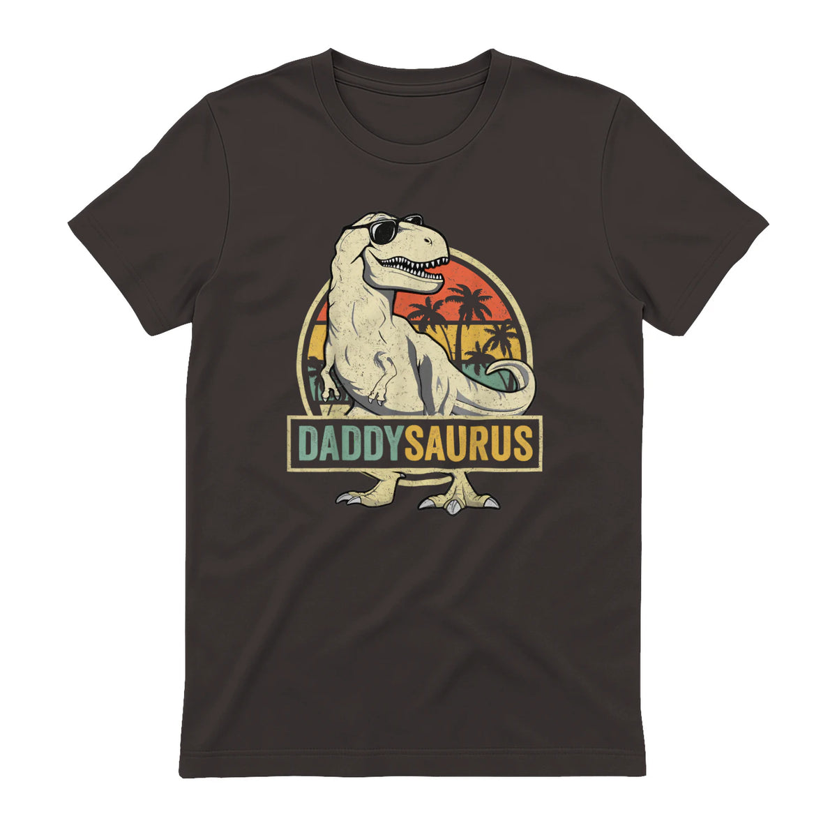 Daddysaurus T Rex Dinosaur Daddy Saurus Family Matching in Dark Chocolate - back view