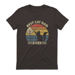 Best Cat Dad Ever T-Shirt in Dark Chocolate - back view
