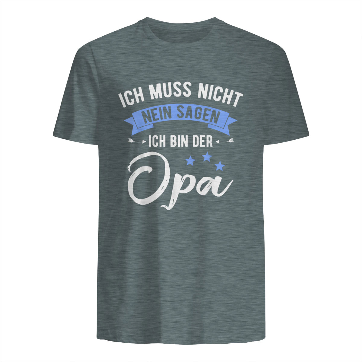 Ich Muss Nicht Nein Sagen Ich Bin Der Opa Lustiges in Dark Heather - back view