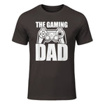 The Gaming Dad Game Controller Spruch Geschenkidee Vatertag T-Shirt in Dark Chocolate - front view