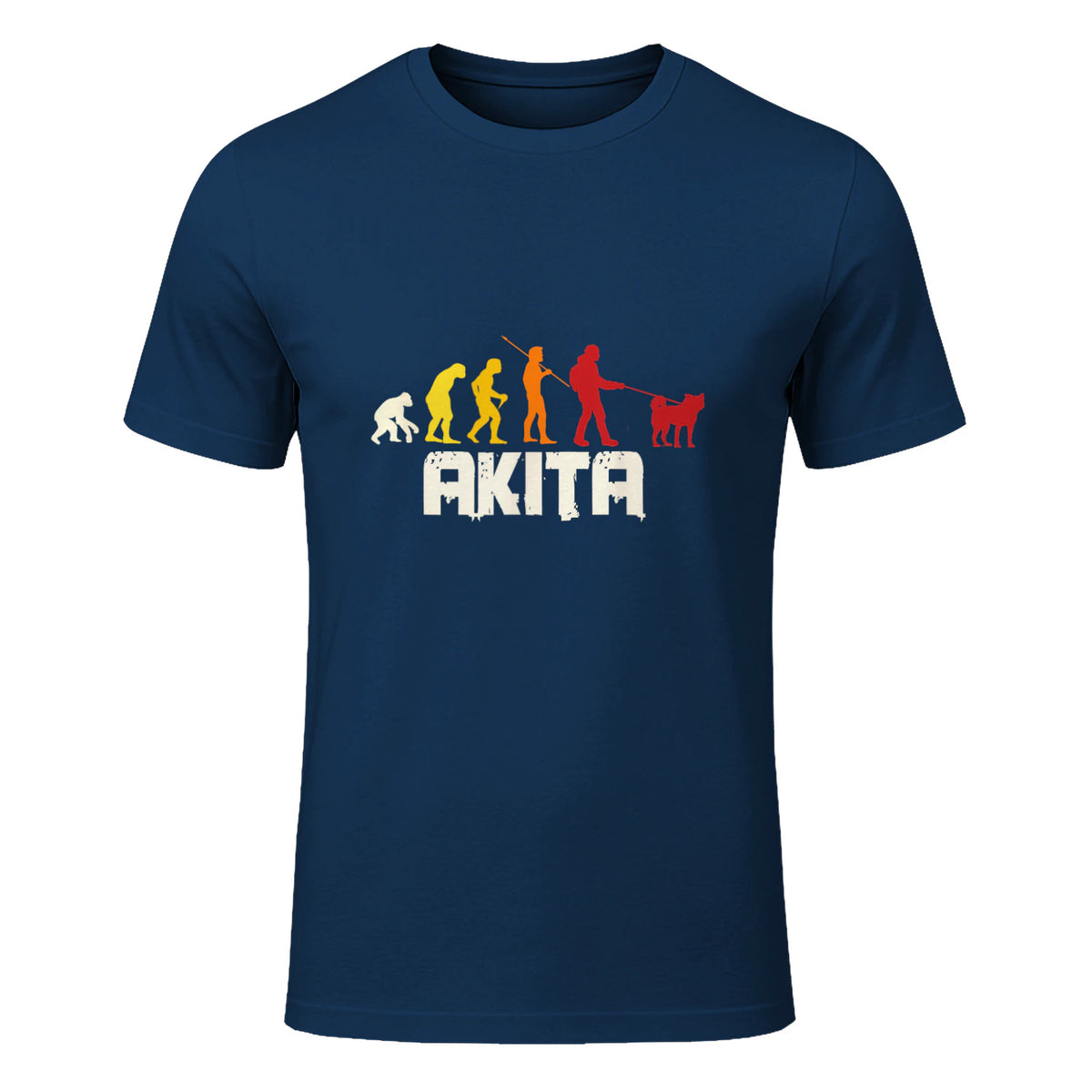 Akita Inu Evolution Chien Japon in Navy - front view