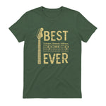 Best Dad Ever Guitar Chord T-Shirt in Military Green - back view