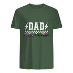 Dad Retro Monster Truck T-Shirt in Military Green - back view