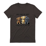 Dogs Makes Me Happy Humans Make My Head Hurt T-Shirt in Dark Chocolate - back view