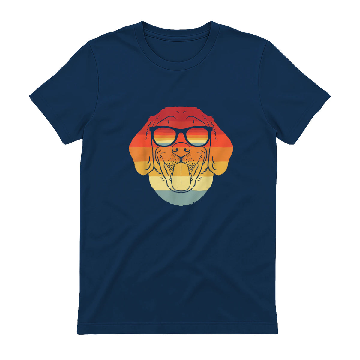 Cool Beagle Propriétaire Amoureux des chiens Rétro Vintage in Navy - back view