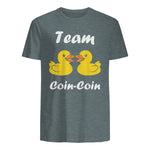 Citation Canard Enfant Humour Team Canards Coin-Coin in Dark Heather - back view