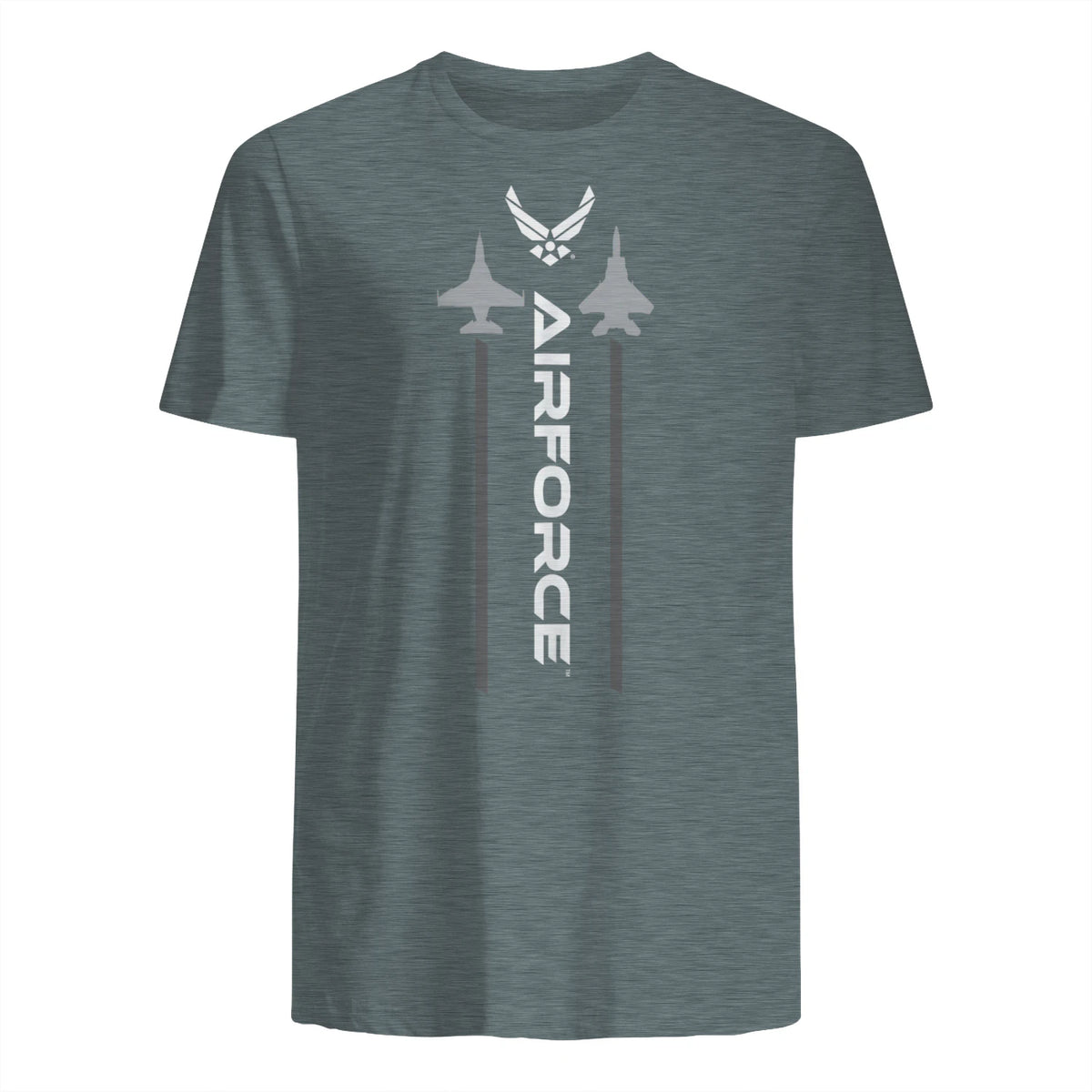 US Air Force with Logo T-Shirt in Dark Heather - back view
