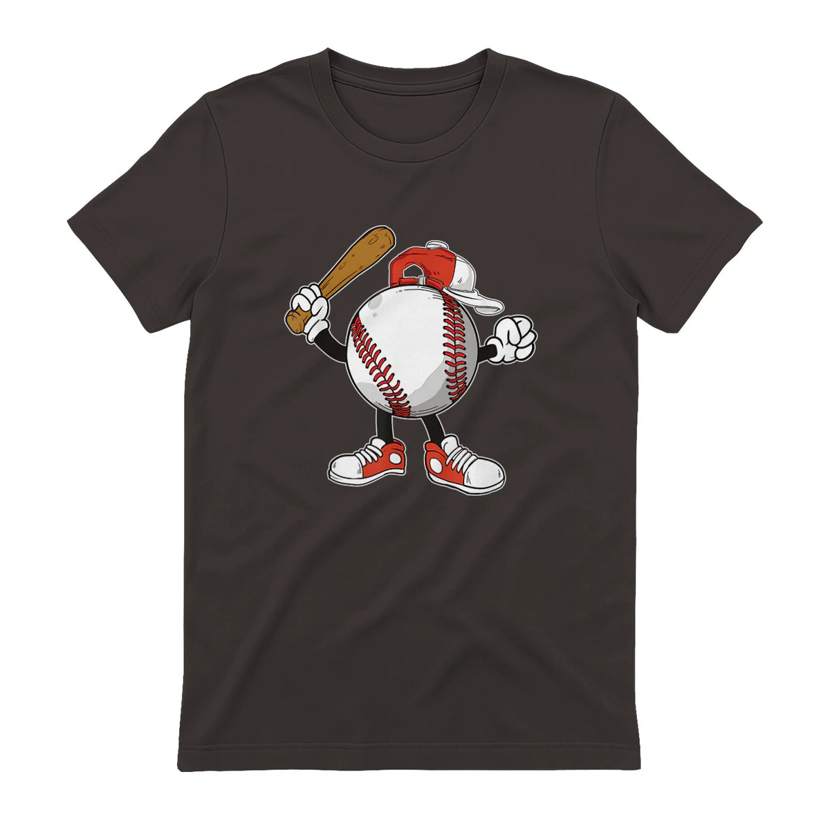 Baseball Boy T-Shirt in Dark Chocolate - back view