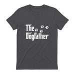 The Dogfather T-Shirt Dad Fathers Day Gift Dog Lover in Charcoal - back view