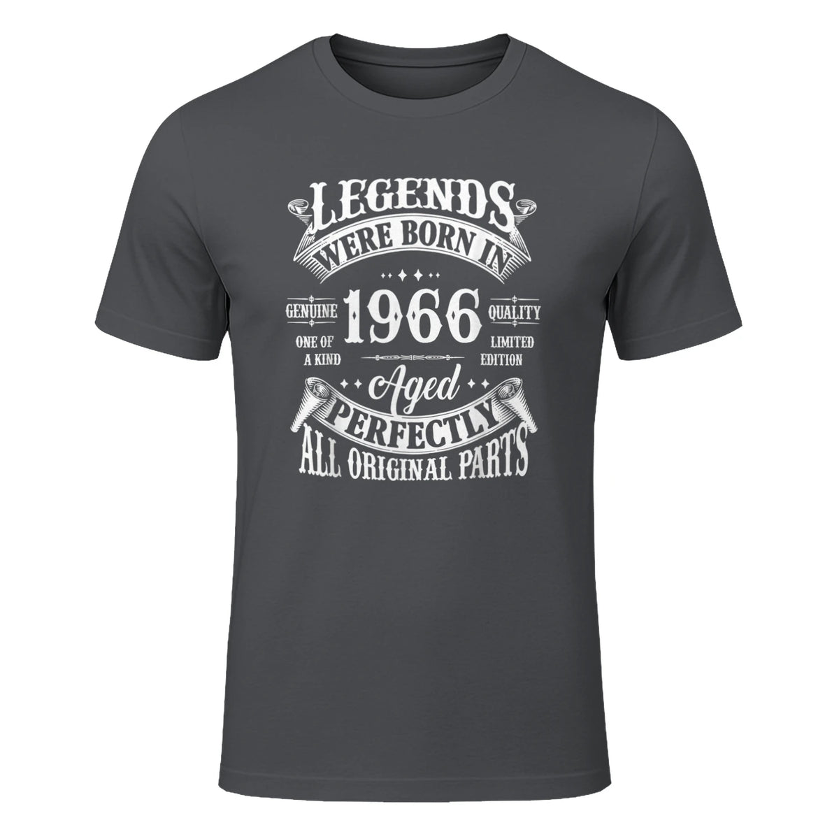 Vintage Sixtieth Birthday Shirt T-Shirt in Charcoal - front view