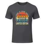 Vintage Eighteenth Birthday T-Shirt in Charcoal - front view