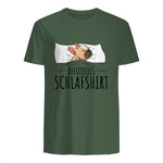 Süße Französische Bulldoggen Geschenke Offizielles Schlafshirt Schlafanzug Französische Bulldogge , Weiß, S, Kurz in Military Green - back view