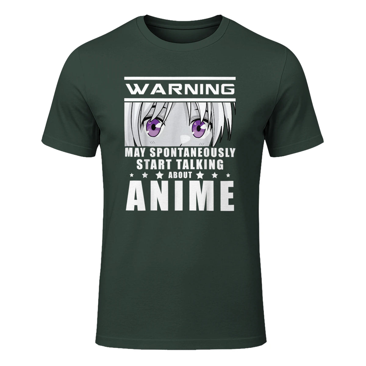 Warning May Spontaneously Start Talking About Anime in Forest Green - front view