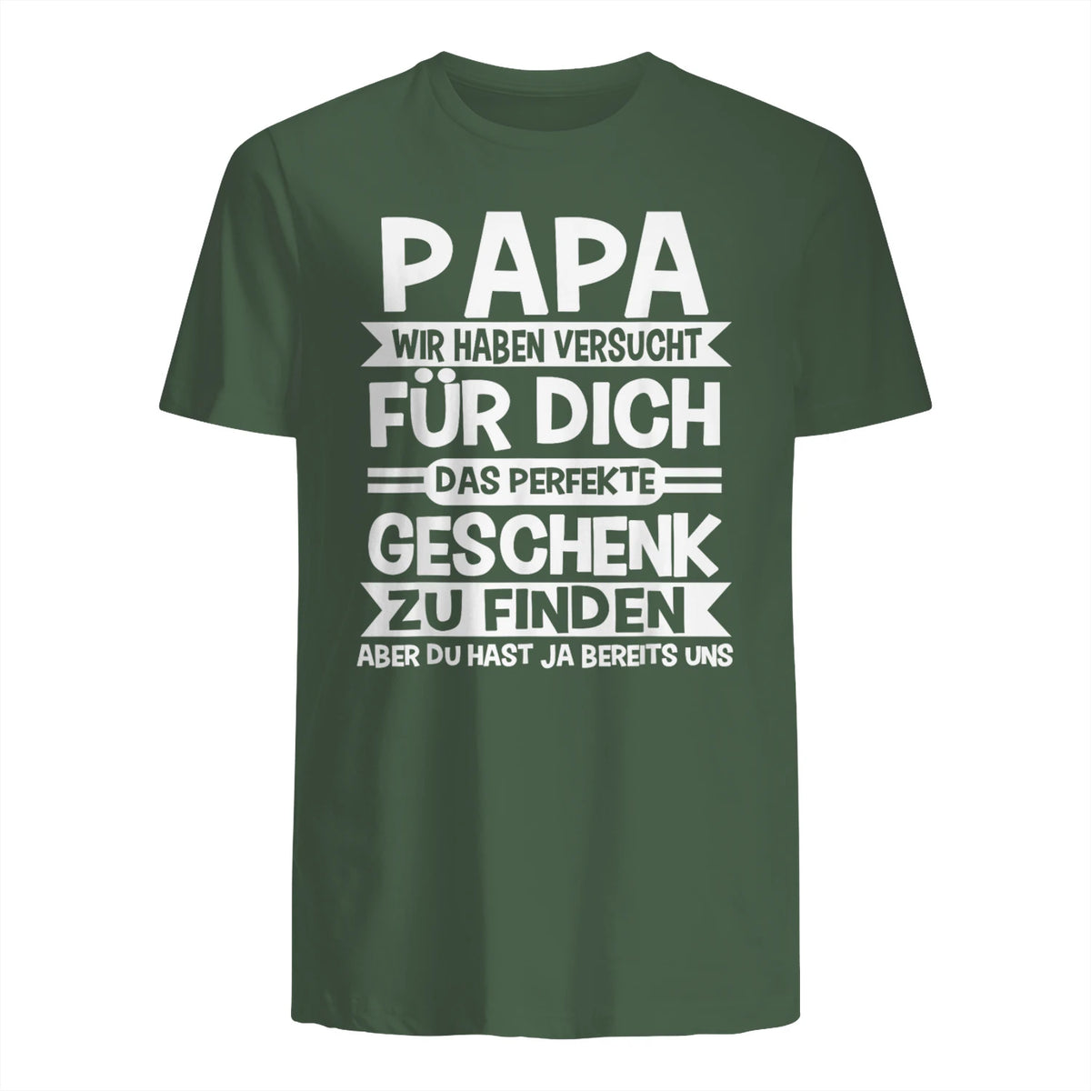Papa und Vater Motiv, Lustiger Spruch, Herren Vatertag Halbarm in Military Green - back view