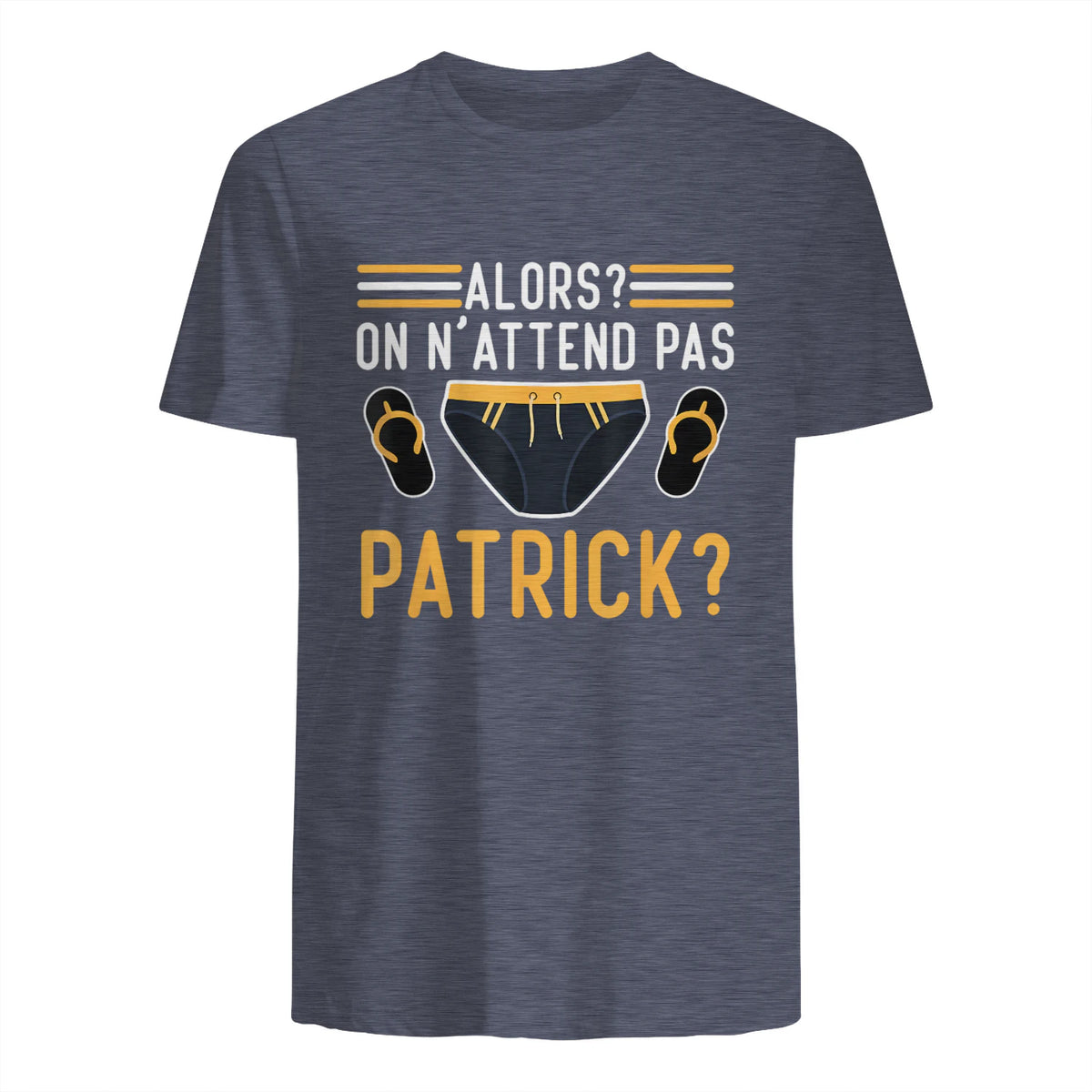 Alors on n'attend Pas Patrick in Heather Navy - back view