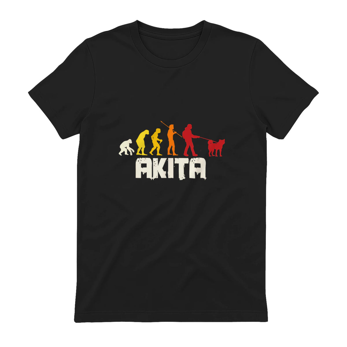 Akita Inu Evolution Chien Japon in Black - back view