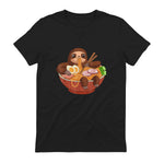 Kawaii Cute Anime Sloth Otaku Japanese Ramen Noodles in Black - back view